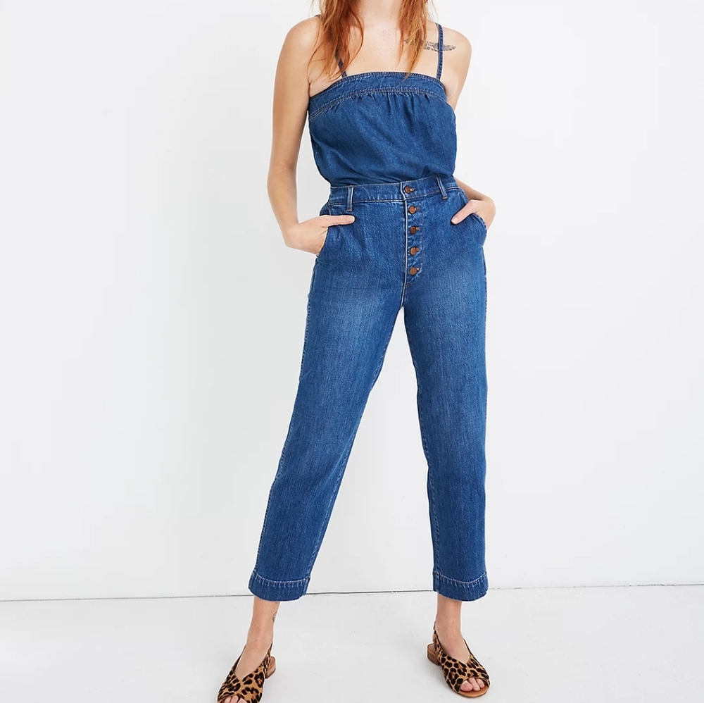 MADEWELL Tapered Jeans: Button Front Edition Size 26 EUC